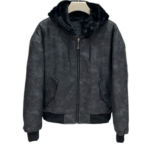 Giubbotto eco montone shirling pelliccia
